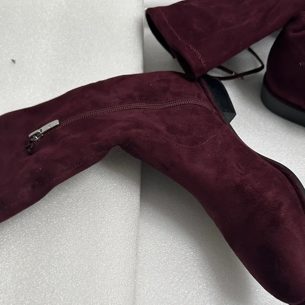 Mark fisher Women's Burgundy over the knee Boots size 7.5